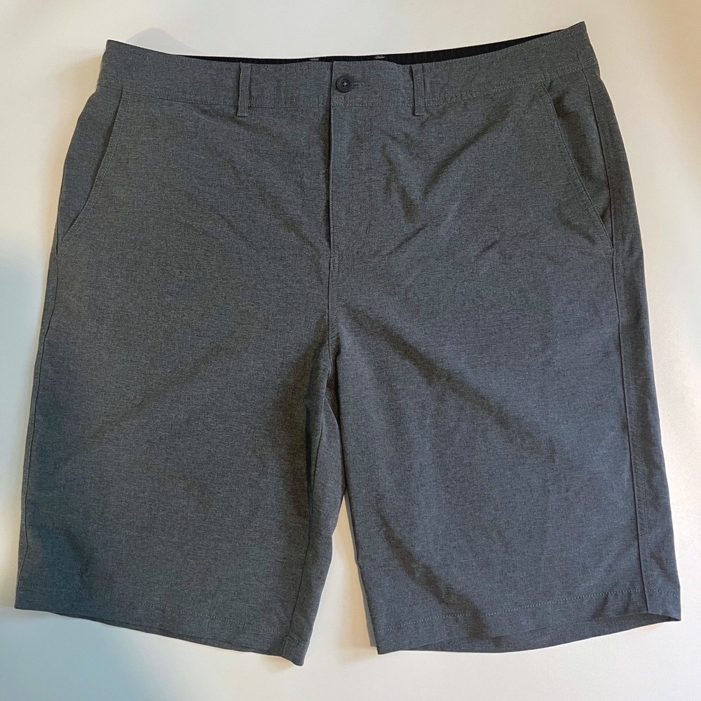 Goodfellow & Co Men's 38 Hybrid Shorts Grey Heathered Stretch Swim Quick Dry